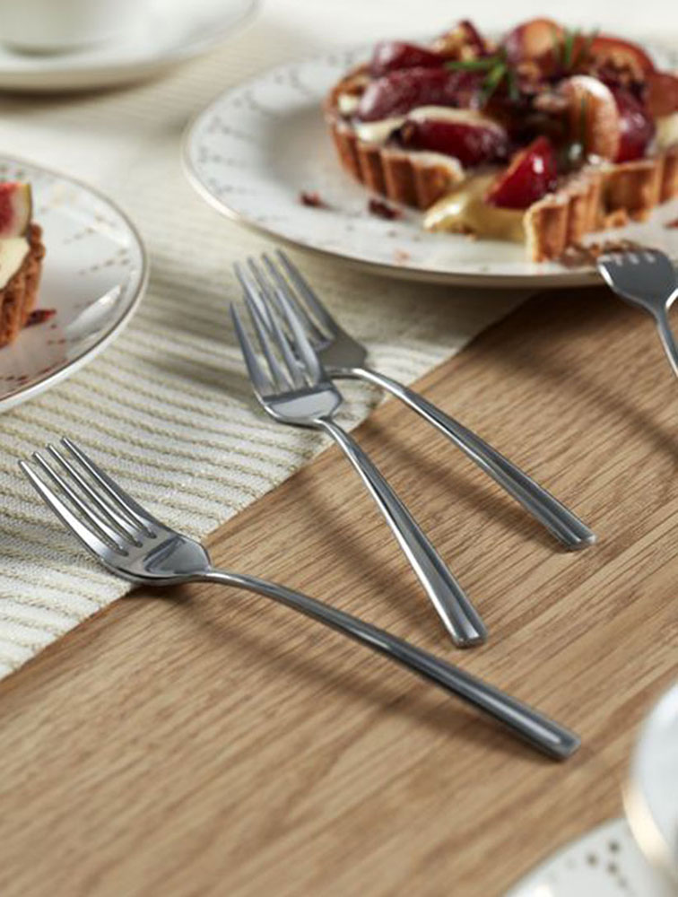 Shop Tchibo Stainless Steel Pastry Fork Cutlery Set 4 Pcs for Women